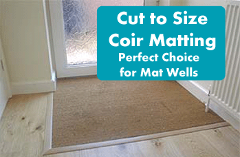 Cutting to size PVC backed coir matting is perfect for mat wells and comes in a choice of colour and thickness.