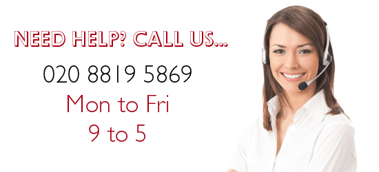Please call us on 020 8819 5869 if you need assistance, we'd love to hear from you.