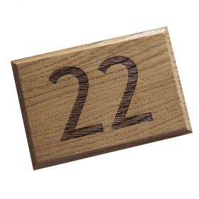 Engraved Oak House Number (up to 2 digit)