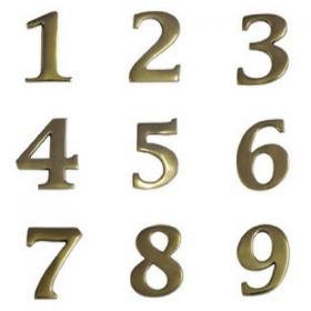 Antique Brass House Numbers
