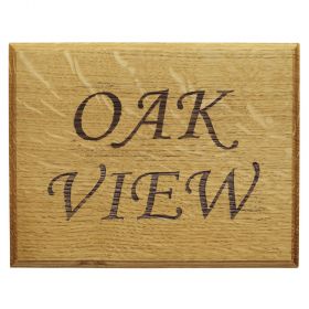 Engraved Oak House Sign (2 row)