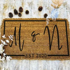 Monogram Initials Personalised Doormat