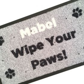 Personalised Wipe Your Paws Doormat 
