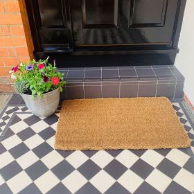 Extra Durable Striped Front Door Mat Outdoor - Rubber Doormat Indoor - Non-Slip Doormat Rug (30 x 18) Back Front Doormat - Welcome Mat - Easy Clean