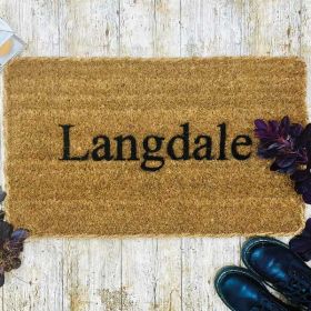 Braided Printed Coir Double Door Mat