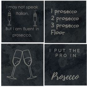 Prosecco Slate Coasters 