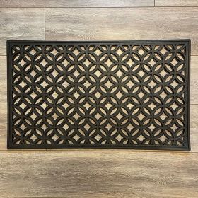 Circles Rectangular Outdoor Rubber Doormat