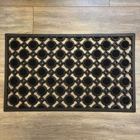 Dotty Rectangular Outdoor Rubber Doormat 