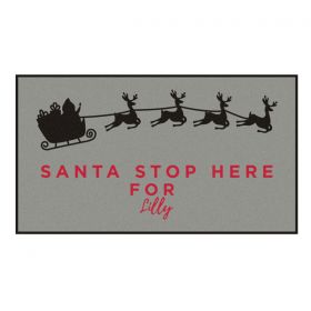 Personalised Santa Stop Here Doormat