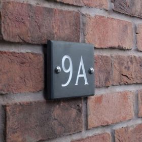 Smooth Slate House Number Sign