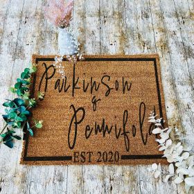 Established Personalised PVC Coir Doormat 