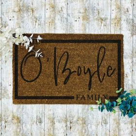 Family Name Printed Doormat