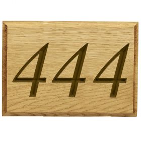 Carved Wood House Number (up to 3 digit)