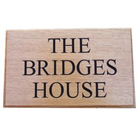 Carved Wood House Name Sign (3 row)