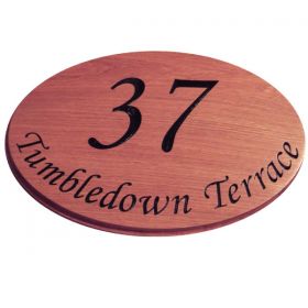 Oval House Number Plaque