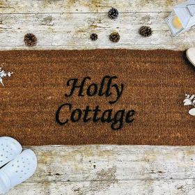 Printed Lettering Coir Double Door Mat