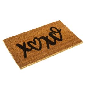 XOXO Doormat - Hugs and Kisses Doormat in Eco Friendly Biodegradable Coir