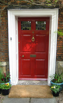 A traditional hand made doormat