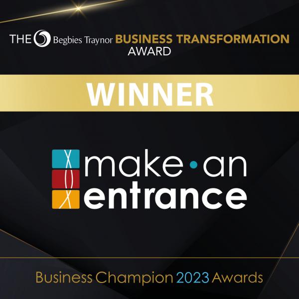 Make An Entrance wins a prestigious business award.