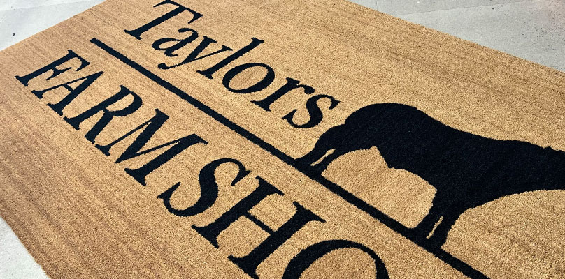 Coir Logo Mat with inlaid design by Make An Entrance