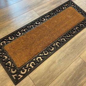 48 x 70 cm HomeProtect/® Door Mat Super Thin 2 mm Self-Adhesive Doormat Shoe Mat Door Mat Non-Slip Washable Grey