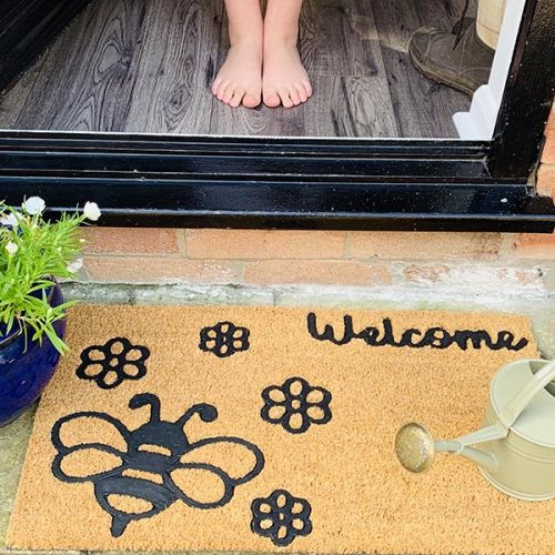 Decorative Coir And Rubber Door Mat Stylish Entrance Mat