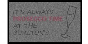 Personalised Prosecco Door Mat