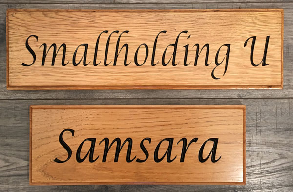 Pair of House Signs in Wood