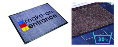 Doormat with rubber backing