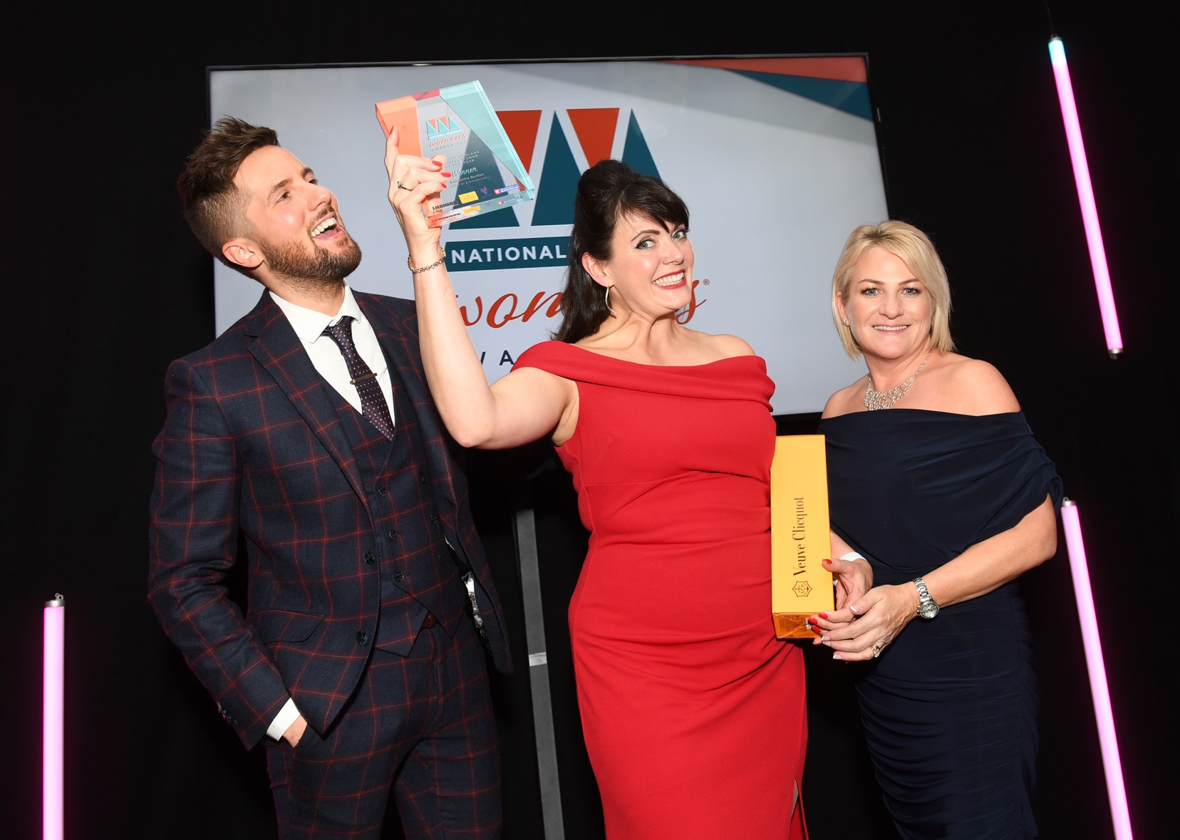 Sam Burlton - delighted to be presented with the Northern England Business Woman of the Year Award