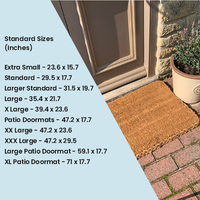 Doormat Unit Converter - Our Standard Doormat Sizes Converted To Inches. 