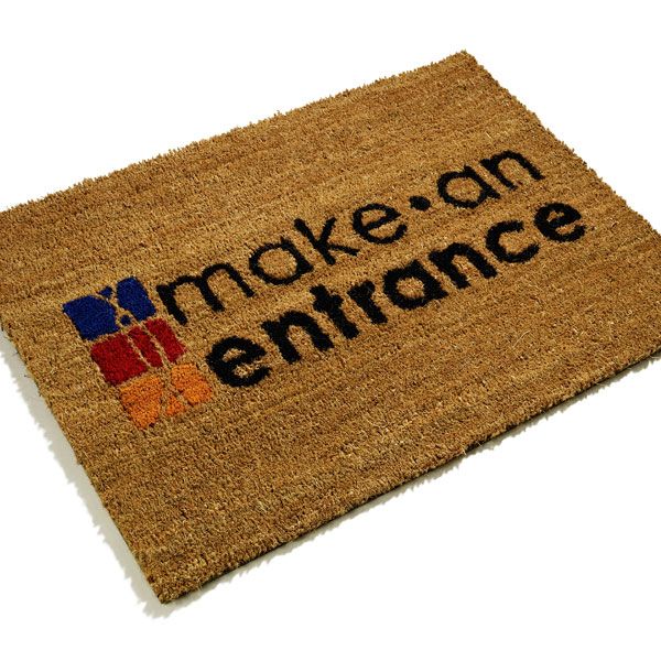 A Coconut Coir Logo Doormat