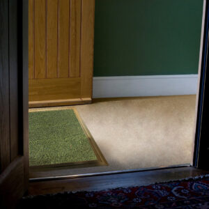 Green Coir matting in mat well